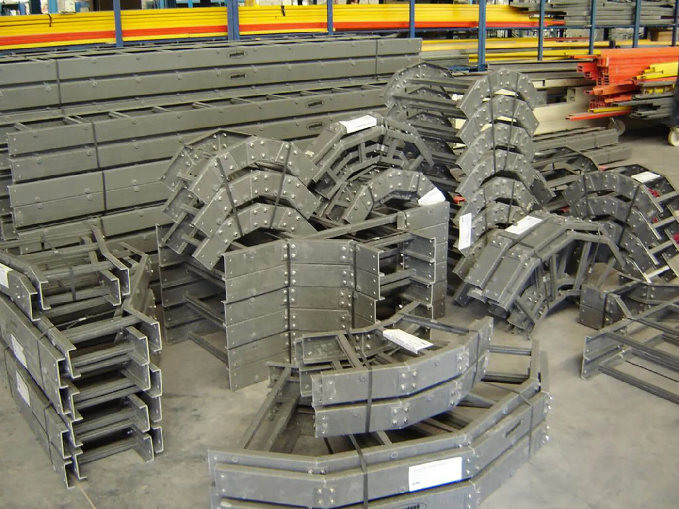 Cable tray racks and runs in plant and indoor installations.