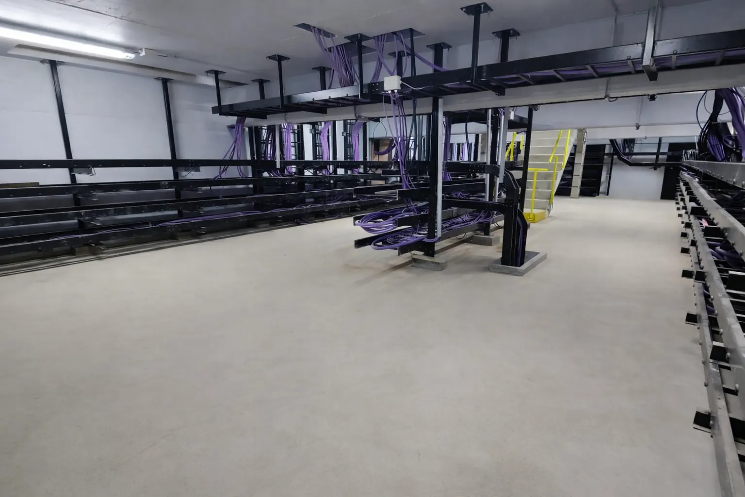 Cable tray racks and runs in plant and indoor installations.