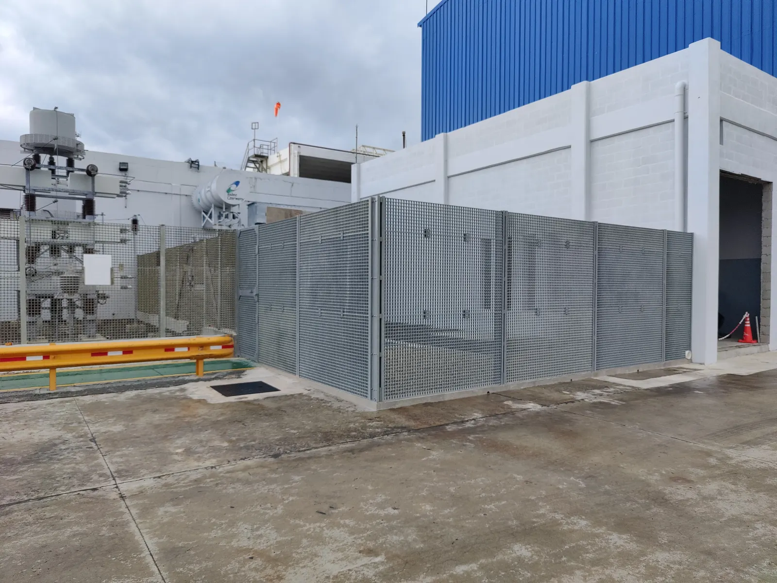 GFRP fencing and gates for corrosive and electrical environments.