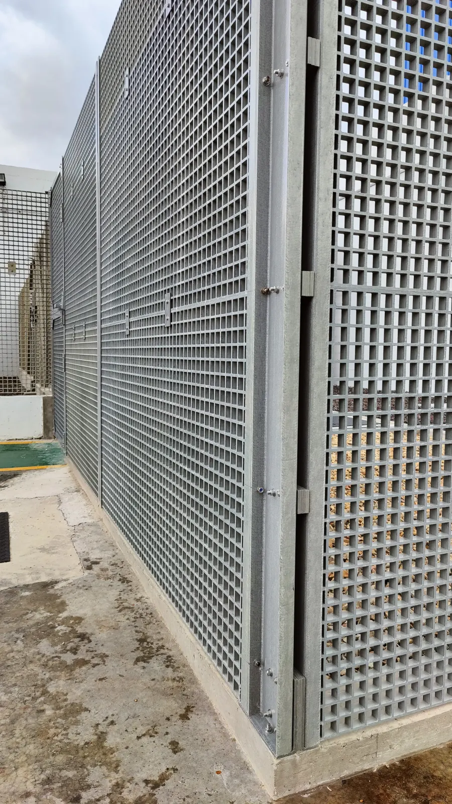 GFRP fencing and gates for corrosive and electrical environments.