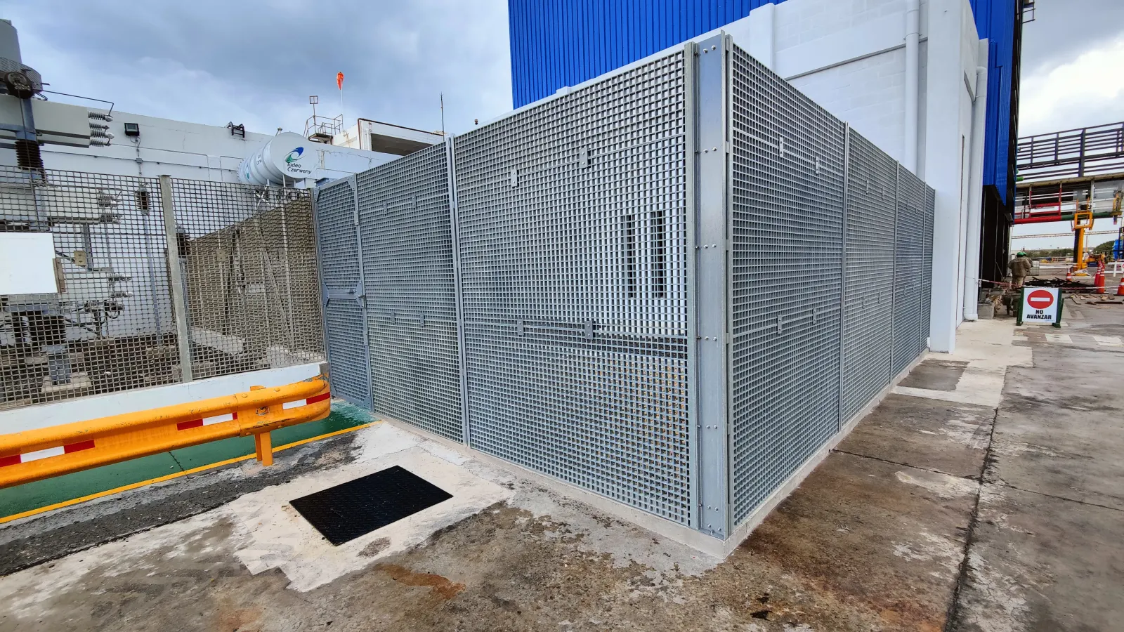GFRP fencing and gates for corrosive and electrical environments.