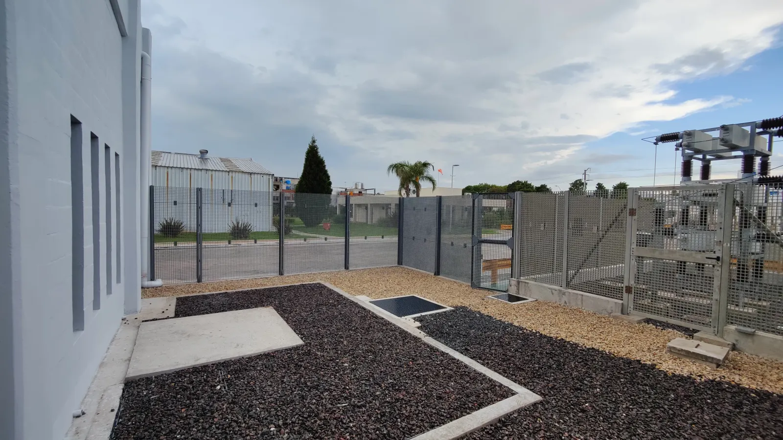GFRP fencing and gates for corrosive and electrical environments.