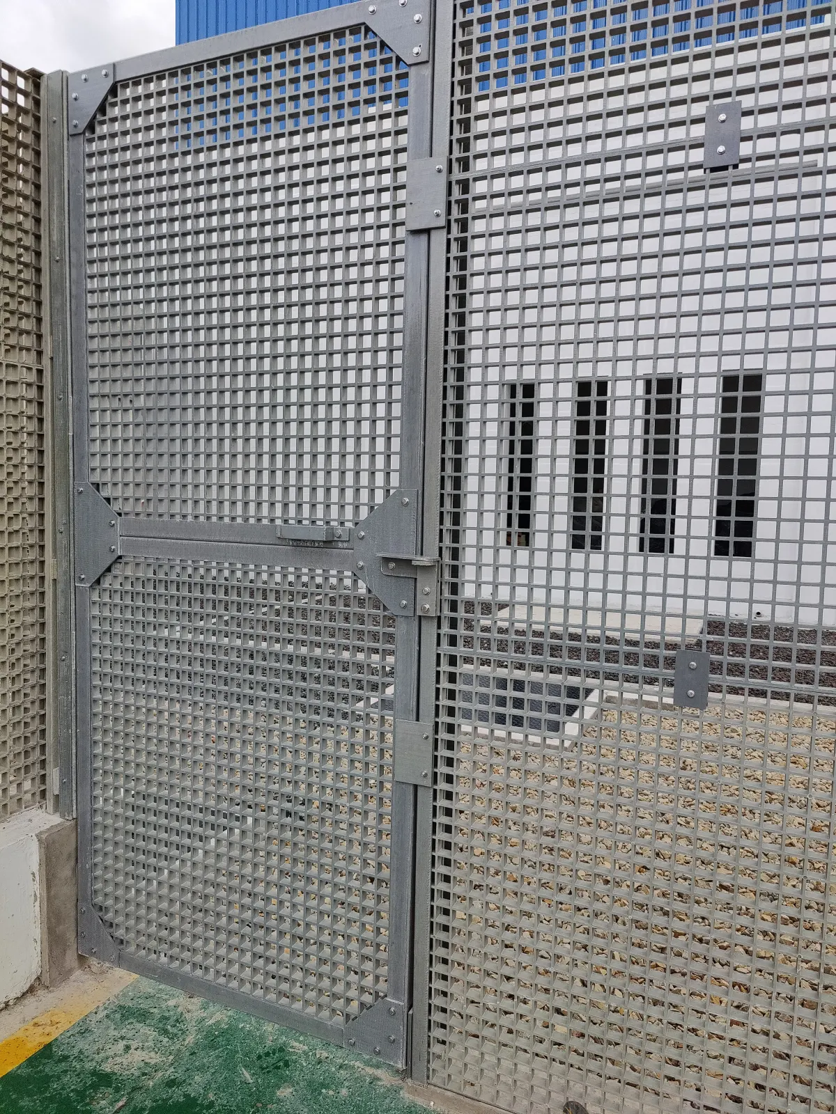 GFRP fencing and gates for corrosive and electrical environments.